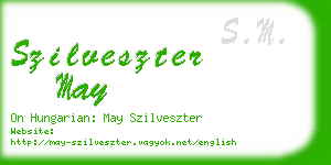 szilveszter may business card